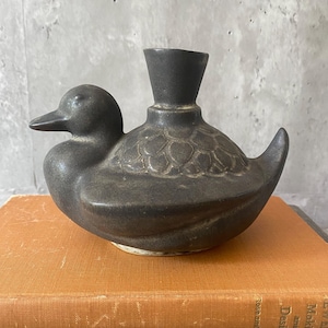 Vintage keramische eendvaas North Eagle Pottery 1984