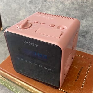 Vintage 1980s Sony Dream Machine Pink Clock Radio ICF-C10W - Etsy
