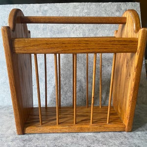 Vintage Wooden Magazine Rack – Sturdy & Classic Design