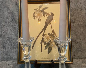 Portacandele vintage in cristallo Lenox - Elegante coppia sfaccettata