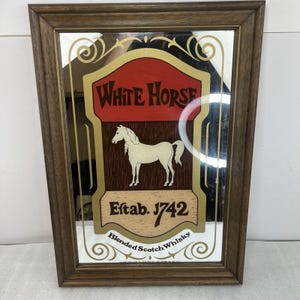 White Horse Whisky Mirror - Etsy