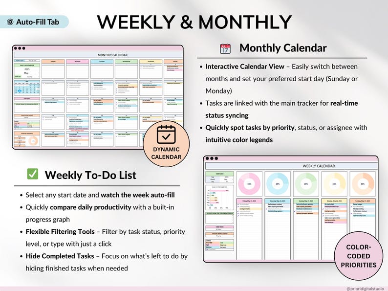 task tracker spreadsheet for Google Sheets digital to-do list and task manager template Excel daily planner for work and projects Google Sheets productivity dashboard team task tracker with priority labels project management spreadsheet for teams all-in-one task planning Google Sheet 
recurring task planner in Google Sheets weekly and monthly task overview template visual kanban board in spreadsheet format smart task tracker for personal planning Google Sheets planner with decision matrix