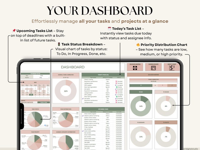 task tracker spreadsheet for Google Sheets digital to-do list and task manager template Excel daily planner for work and projects Google Sheets productivity dashboard team task tracker with priority labels project management spreadsheet for teams all-in-one task planning Google Sheet 
recurring task planner in Google Sheets weekly and monthly task overview template visual kanban board in spreadsheet format smart task tracker for personal planning Google Sheets planner with decision matrix