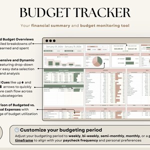 Paycheck Budget Planner for Google Sheets Budget Spreadsheet Excel Template Weekly Budget Biweekly Budget Planner Income and Expense Tracker