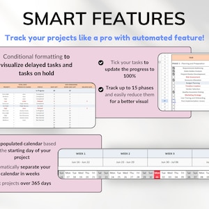 Gantt Chart Small Business Project Planner Google Sheets Excel Task ...