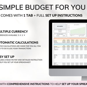 Simple Budget for you with all the features, multiple currency, tip and tricks, automatic calculations, easy set up.