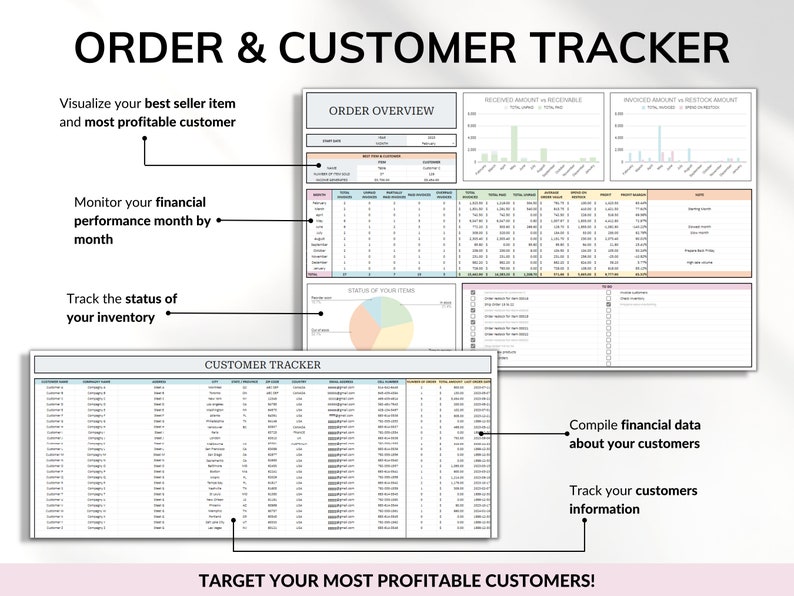 Small Business Bookkeeping Spreadsheet Inventory Tracker Order Tracker Product Handmade Pricing Calculator Client Tracker Google Sheet Excel