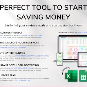 Savings Tracker Sinking Funds Tracker Google Sheets Excel Spreadsheet Savings Template Money Savings Planner Goal Tracker Personal Finance