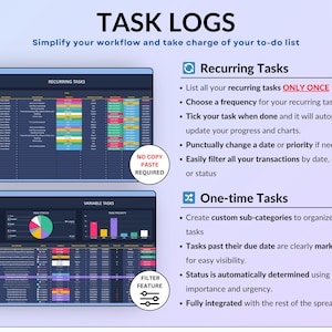 Ultimate Life Organizer Bundle for Excel and Google Sheets in dark mode, perfect for family and individual planning. Complete 2025, 2026, 2027 life planner with budget spreadsheet, habit tracker, task tracker, productivity planner, monthly and annual calendars, dashboards, goal tracking, meal planning, savings and debt tools, net worth and investment trackers. All-in-one digital planner for finance and daily organization. Reuse every year!