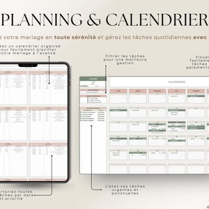 Planner de mariage numérique en français compatible Excel et Google Sheets. Suivi du budget, liste d'invités, plan de table, itinéraire, lune de miel, checklist de mariage, fiançailles, gestion des cadeaux et plus. Parfait pour planifier un mariage de A à Z. Téléchargement instantané, idéal pour les couples organisés. Outil tout-en-un pour mariage civil, religieux ou destination.
