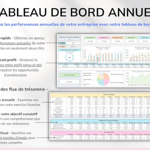 Tableur de comptabilité pour petites entreprises, modèle Excel et Google Sheets pour suivi des revenus, dépenses, profits, taxes et kilométrage. Planificateur financier intelligent, tableau de bord mensuel, trimestriel et annuel, suivi des transactions récurrentes. Idéal pour PME et entrepreneurs, gestion facile et efficace de la comptabilité, suivi des finances, modèle numérique tout-en-un pour petites entreprises et business.