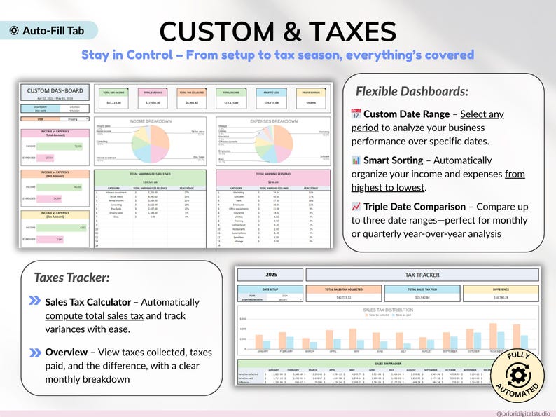 Small business spreadsheet bundle for service business owners available in Excel and Google Sheets. Includes bookkeeping spreadsheet, client tracker, CRM, payroll tracker, invoice tracker, and order tracker to organize finances and customers. Perfect all-in-one toolkit to manage your service business, streamline bookkeeping, and track clients, orders, and payments with ease in one simple system.