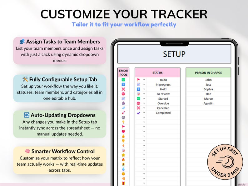 Decision Matrix Task Tracker Google Sheets Excel Spreadsheet Eisenhower Matrix To-Do List Project Planner Work Priority Matrix ADHD Productivity Planner Priority List Daily Tasks Team Planner Task Matrix Project Plan