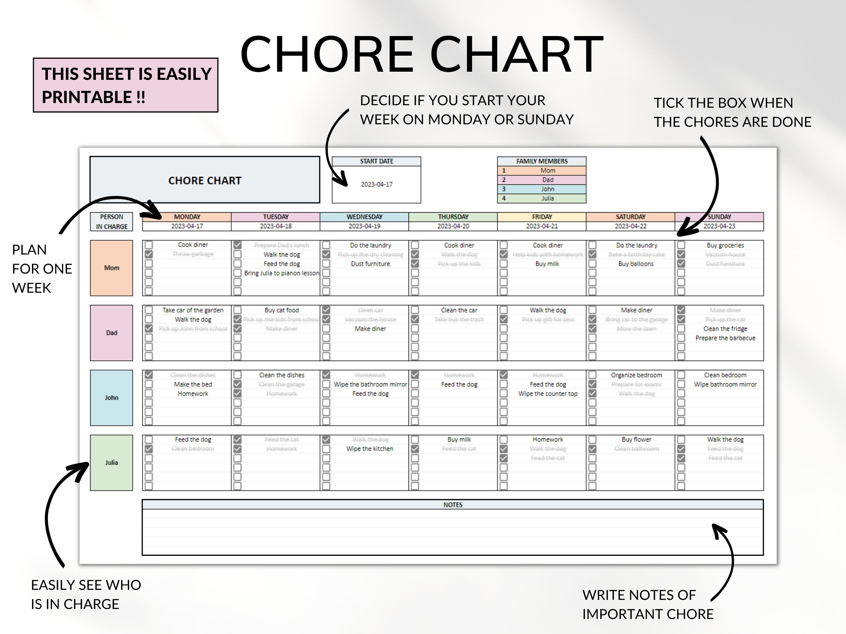 FREE 26+ Sample Chore Chart Templates in Google Docs, MS Word, Pages, PDF, Excel in 2023