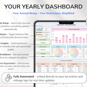 Business tax spreadsheet built for self-employed individuals, freelancers, and small business owners. Track deductions, write-offs, and tax-related transactions in one organized Google Sheets tax tracker. Perfect for annual reporting, 1099 form prep, and staying on top of business accounting and finance management.