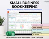 Small Business Bookkeeping Spreadsheet Income Expense Tracker Tax Tracker Accounting Template Mileage Tracker Business Planner Profit & Loss