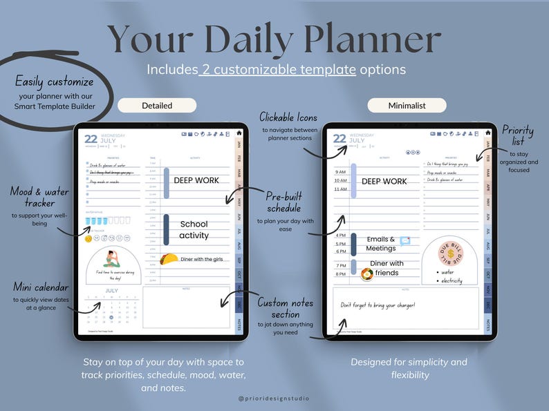 Digital Planner 2025 2026 Goodnotes Notebook Notability Planner All-in ...