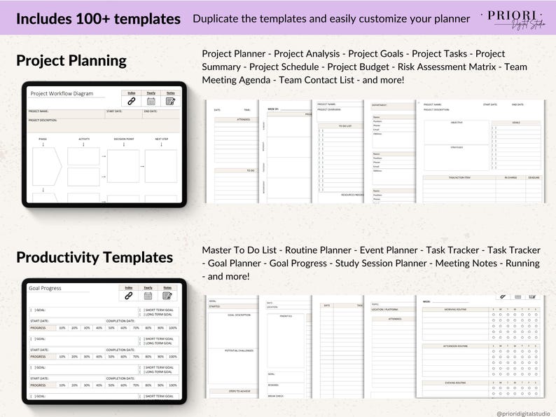 OneNote Planner 2026 2027 Digital OneNote Templates Hyperlinked Planner Daily Weekly Planner Organization Planner Professional OneNote 2026 2027