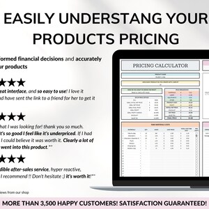 Pricing Calculator for Small Business Google Sheets Excel Business Tracker Handmade Products Pricing Template Profit Margin Pricing Guide