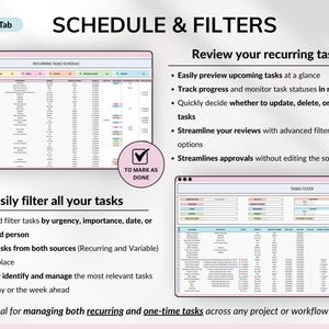 task tracker spreadsheet for Google Sheets digital to-do list and task manager template Excel daily planner for work and projects Google Sheets productivity dashboard team task tracker with priority labels project management spreadsheet for teams all-in-one task planning Google Sheet 
recurring task planner in Google Sheets weekly and monthly task overview template visual kanban board in spreadsheet format smart task tracker for personal planning Google Sheets planner with decision matrix