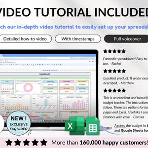 Ultimate Budget Spreadsheet Multicolored theme for Google Sheets & Excel – Annual and Monthly Budget Tracker with Bill, Debt & Savings Tracking. Includes recurring transactions, subscriptions, income, and expenses. Perfect personal finance planner for couples or families (up to 6 users). Start anytime and manage your money with ease.