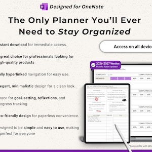 onenote digital planner for work 2026 hyperlinked weekly planner template onenote project management planner dated digital planner for professionals onenote calendar template business planner one note productivity planner 2026 onenote planner for organization