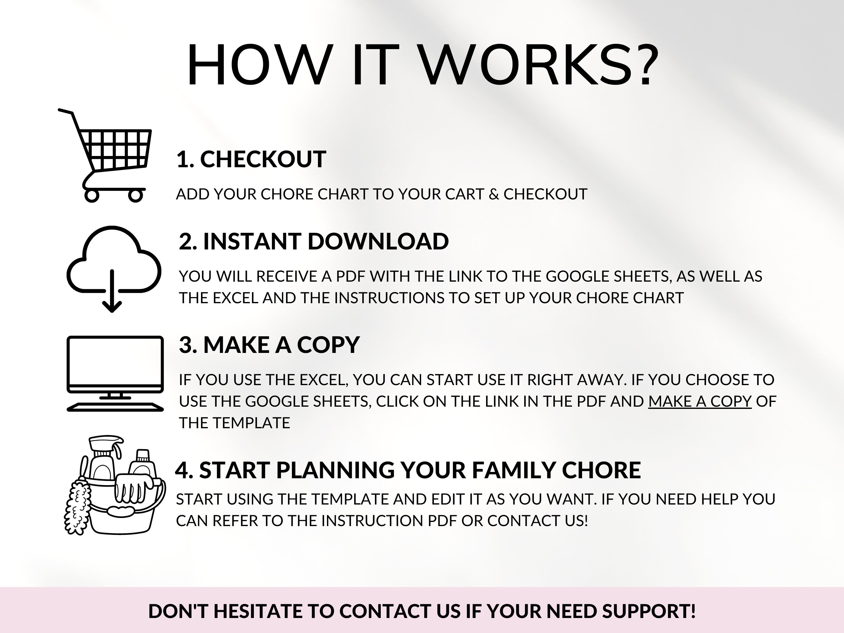 Printable Chore Chart Google Sheet Excel Template Planner, Family Chore ...