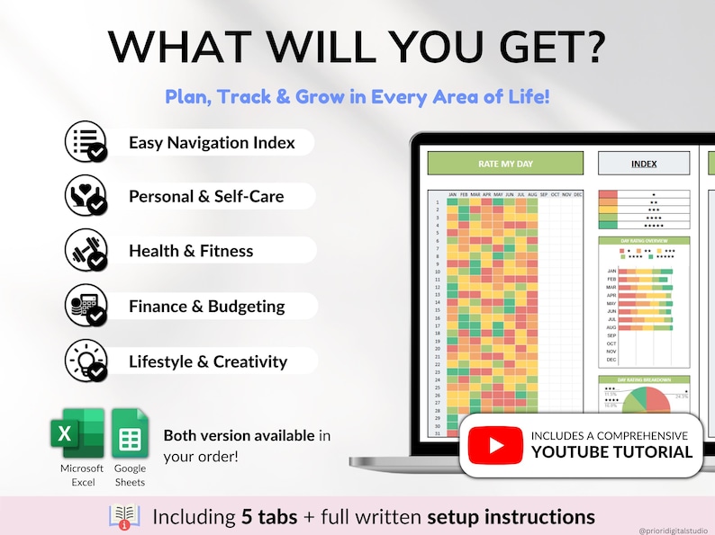 2025 Bullet Journal Google Sheets Yearly Pixel Tracker Digital Bujo Tracker Excel Yearly Habit Tracker Productive Template Mood Tracker Pixel Tracker Bullet Planner Spreadsheet