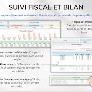 Tableur de comptabilité pour petites entreprises, modèle Excel et Google Sheets pour suivi des revenus, dépenses, profits, taxes et kilométrage. Planificateur financier intelligent, tableau de bord mensuel, trimestriel et annuel, suivi des transactions récurrentes. Idéal pour PME et entrepreneurs, gestion facile et efficace de la comptabilité, suivi des finances, modèle numérique tout-en-un pour petites entreprises et business.