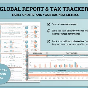 Etsy Bookkeeping Spreadsheet Small Business Bookkeeping Income Expense Profit Tracker Google Sheets Excel Accounting Template Tax Tracker