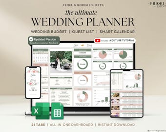 Wedding Planner Spreadsheet Wedding Budget Tracker Wedding Timeline Checklist Guest List Tracker Wedding Itinerary Seating Plan Wedding Gift