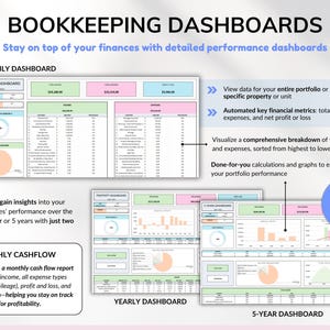 Rental Property Tracker Landlord Spreadsheet Multi Property Income and Expense Excel Google Sheets Rental Bookkeeping Rent Payment Tracker Tenant Ledger Property Management Real Estate Finances