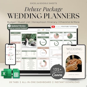 Wedding Planner Spreadsheet Wedding Budget Tracker Wedding Timeline Checklist Guest List Tracker Wedding Itinerary Seating Plan Wedding Gift Wedding Planner Template Wedding Tracker Spreadsheet Wedding Gift for Bride Wedding Budget