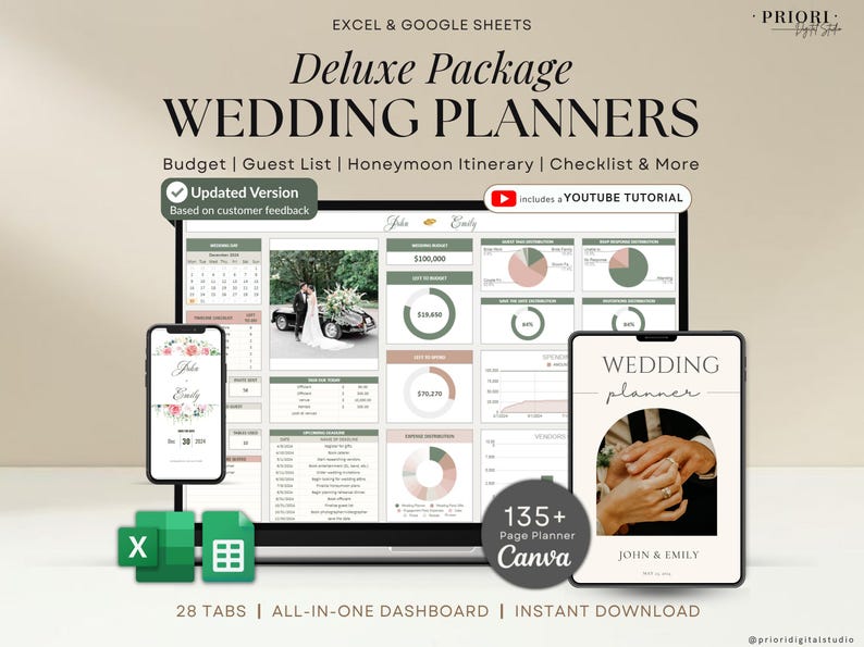 Wedding Planner Spreadsheet Wedding Budget Tracker Wedding Timeline Checklist Guest List Tracker Wedding Itinerary Seating Plan Wedding Gift Wedding Planner Template Wedding Tracker Spreadsheet Wedding Gift for Bride Wedding Budget