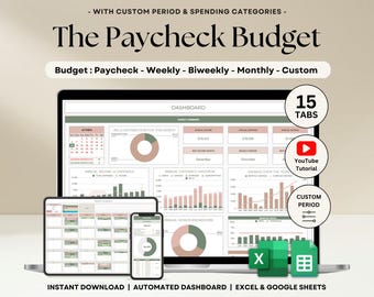 Paycheck Budget Spreadsheet for Google Sheets Weekly Budget Monthly Budget Biweekly Bill Tracker Debt Tracker Couple Budget Excel Template