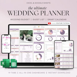 Wedding Planner Spreadsheet Wedding Budget Tracker Wedding Timeline Checklist Guest List Tracker Wedding Itinerary Seating Plan Wedding Gift