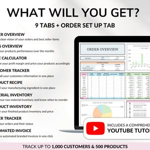 Small Business Spreadsheet Inventory Tracker Order Sales Tracker Product Handmade Pricing Calculator Client Tracker Google Sheets Excel