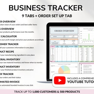 Small Business Bookkeeping Spreadsheet Inventory Tracker Order Tracker Product Handmade Pricing Calculator Client Tracker Google Sheet Excel
