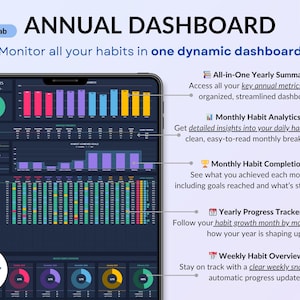 Ultimate Life Organizer Bundle for Excel and Google Sheets in dark mode, perfect for family and individual planning. Complete 2025, 2026, 2027 life planner with budget spreadsheet, habit tracker, task tracker, productivity planner, monthly and annual calendars, dashboards, goal tracking, meal planning, savings and debt tools, net worth and investment trackers. All-in-one digital planner for finance and daily organization. Reuse every year!