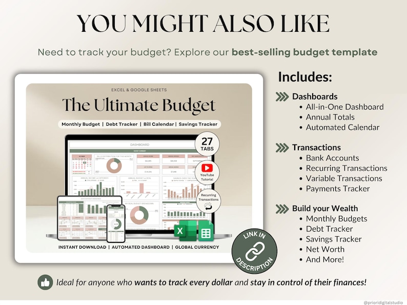 All-Occasion Gift Tracker Spreadsheet for birthdays, weddings, baby showers, and special occasions. Track recipient names, gift ideas, stores, budgets, and spending in one easy dashboard. Monitor progress for each gift, compare budget vs actual costs, and keep everything organized. Works with any currency and simplifies gift planning, shopping, and budgeting for stress-free gifting all year round.
