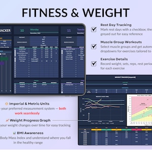 Dark mode ADHD Life Planner designed in Google Sheets and Excel to help you stay organized with an all-in-one digital dashboard. Includes a 2026 calendar, weekly and monthly planners, to-do lists, time blocking, goal tracking, habit tracker, budget and savings trackers, debt tracker, meal planner, grocery list, fitness and hydration trackers. A simple, modern, and easy-to-use spreadsheet template for everyday life management.
