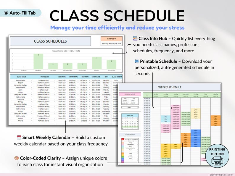 All-in-one student planner for college and school! Track assignments, exams, and deadlines. Includes finance tracker, class schedule, weekly calendar, to-do list, attendance log, reading tracker, contact list, and more. Prioritize tasks, monitor schoolwork, and visualize your schedule. Perfect academic planner for staying organized all semester. Ideal for students and college life!