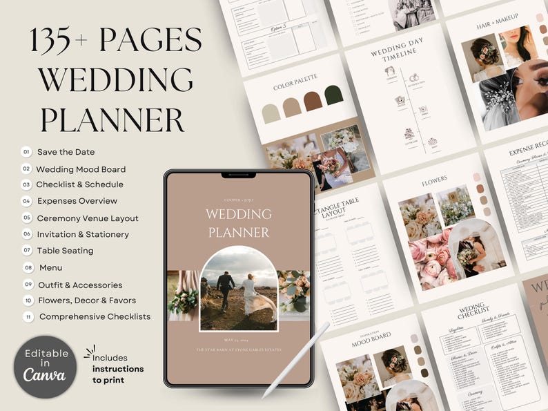 Wedding Planner Spreadsheet Wedding Budget Tracker Wedding Timeline Checklist Guest List Tracker Wedding Itinerary Seating Plan Wedding Gift Wedding Planner Template Wedding Tracker Spreadsheet Wedding Gift for Bride Wedding Budget