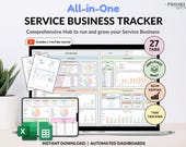 Small Business Spreadsheet Service Business Bookkeeping Tracker for Google Sheets Excel Invoice Tracker Client Tracker Order & Task Tracker