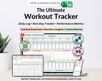 Planilha de Controle de Treinos, Planilha do Google Sheets, Planilha de Planejamento de Exercícios, Planejador de Fitness, Lista de Verificação para Academia, Calendário de Treinamento de Musculação, Treino Diário