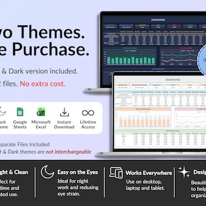 Workout Planner Spreadsheet for Google Sheets & Excel in dark mode featuring a Fitness Tracker, Exercise Log, Gym Planner, Weightlifting Log, Workout Calendar, and Weight Loss Tracker. Track sets, reps, weight, cardio workouts, and training progress with automated dashboards, workout analytics, exercise tracking, monthly calendar views, and yearly fitness reports. Perfect for gym training, Pilates, athletic training, health and wellness, and personal fitness goals.
