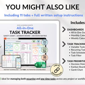 Decision Matrix Task Tracker Google Sheets Excel Spreadsheet Eisenhower Matrix To-Do List Project Planner Work Priority Matrix ADHD Productivity Planner Priority List Daily Tasks Team Planner Task Matrix Project Plan