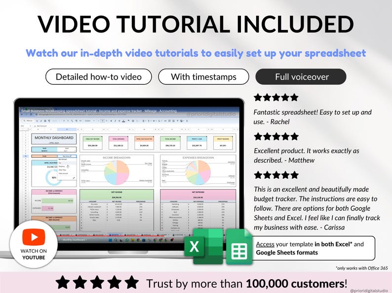 Small business spreadsheet bundle for service business owners available in Excel and Google Sheets. Includes bookkeeping spreadsheet, client tracker, CRM, payroll tracker, invoice tracker, and order tracker to organize finances and customers. Perfect all-in-one toolkit to manage your service business, streamline bookkeeping, and track clients, orders, and payments with ease in one simple system.