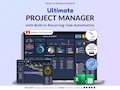 Project Planner Spreadsheet Dark Mode Excel Team Project Management Task Tracker Google Sheets Gantt Chart Kanban Board Eisenhower Matrix product logo
