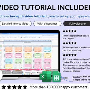 Project Management Spreadsheet for Excel and Google Sheets in dark mode designed for small businesses, teams, and freelancers. Includes dashboards, recurring tasks, Gantt chart, Kanban board, Eisenhower matrix, task tracker, project timeline, and schedule templates